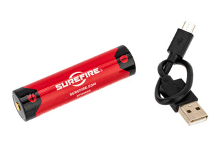 SureFire 18650 Rechargeable battery comes with a micro USB cable